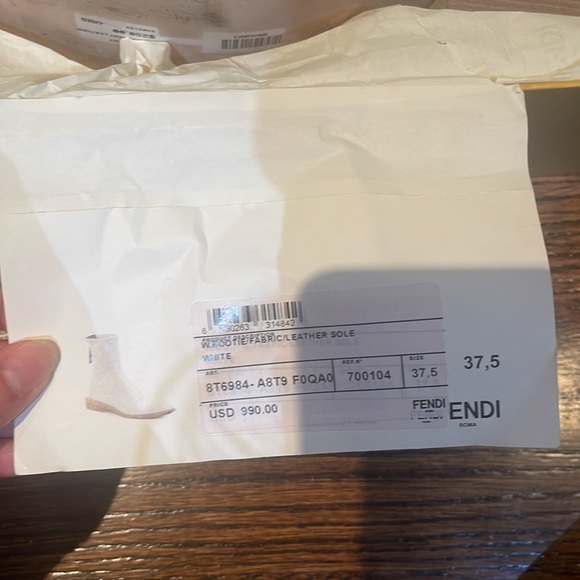 Fendi FFRAME White Patent Boots - Picture 4 of 9